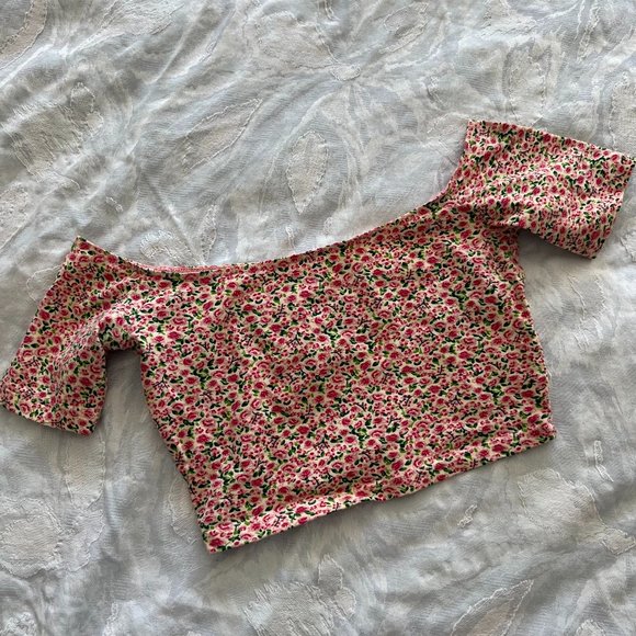American Apparel Floral Crop Top - Picture 1 of 2